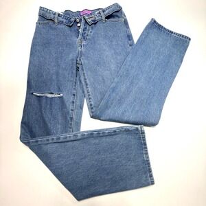edikted‎ Wide Leg Baggy Jeans Light Wash Distressed Y2K Women's S